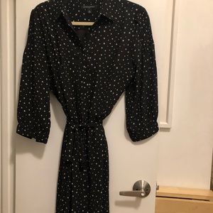 Black & White Star-printed Dress